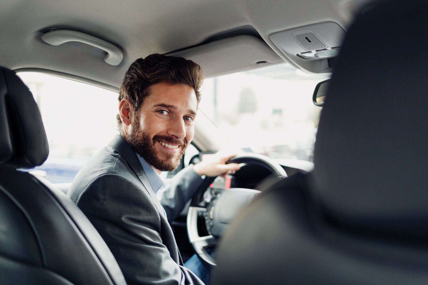 Man in car